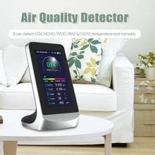 WIFI CO2 metre dedektörü çok fonksiyonlu karbon dioksit sensörü şarj edilebilir hava kalitesi dedektörü analizörü CO2 monitör test cihazı