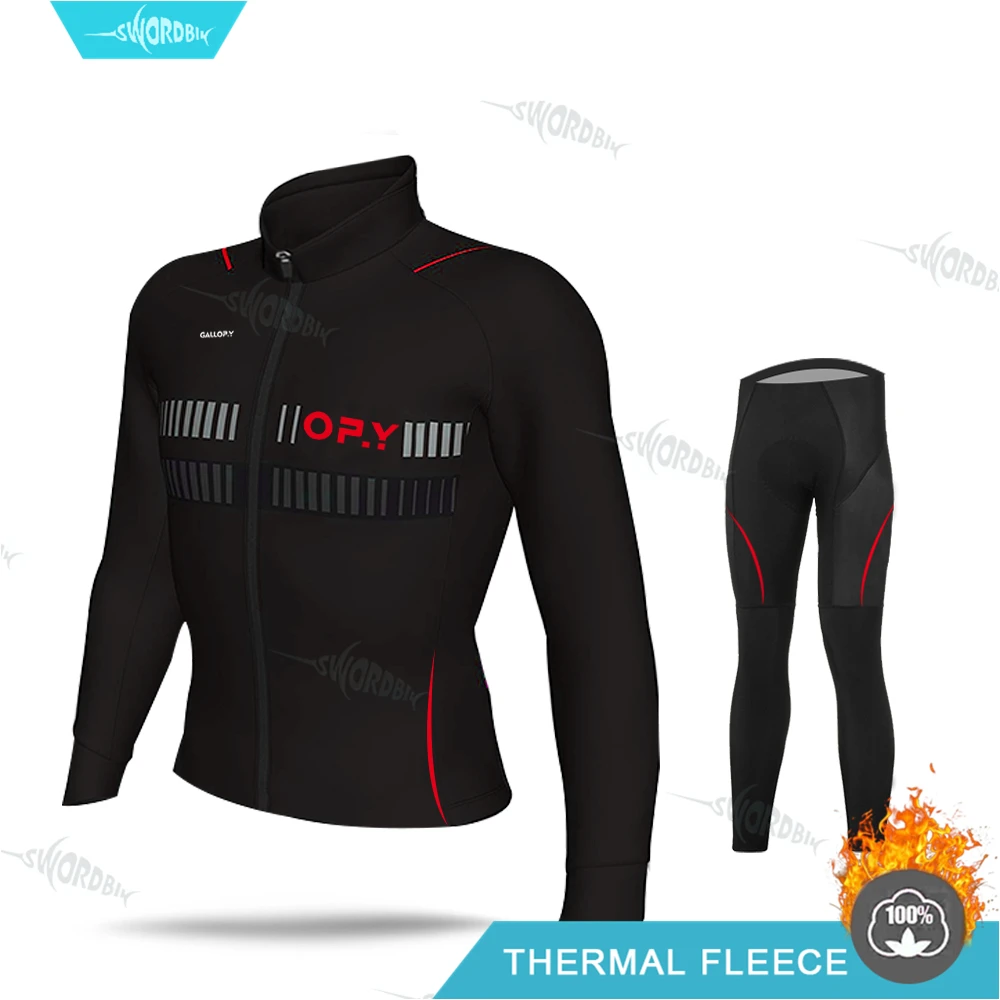 Normal Cycling Set Ciclismo, одежда для велоспорта, MTB, длинный рукав, Джерси, набор, Aleing, зимняя мужская велосипедная форма, теплая флисовая куртка, одежда для триатлона - Цвет: Normal Cycling Set