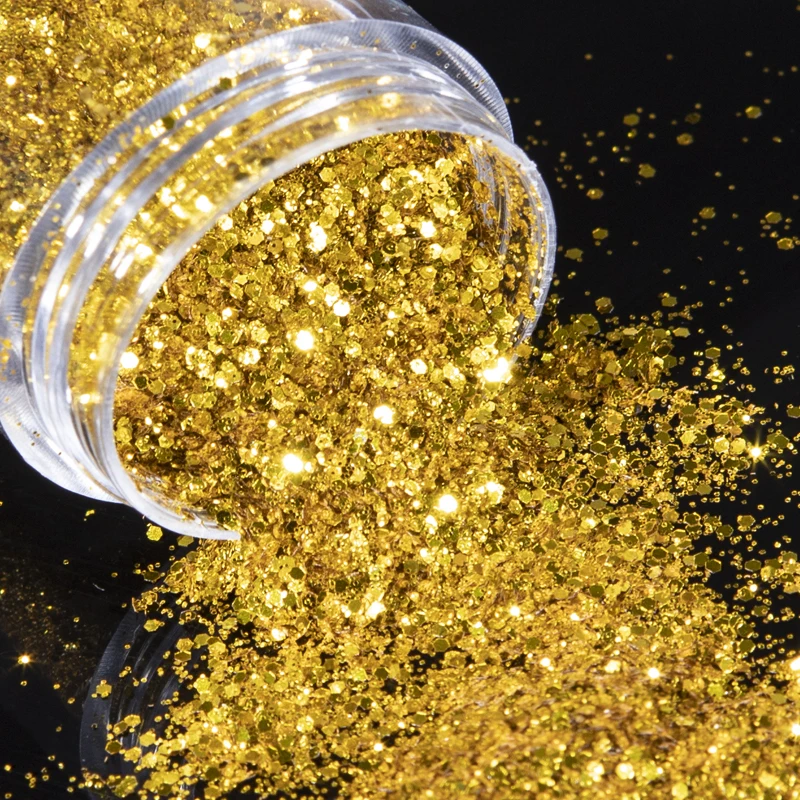 10ml Gold Nail Glitter Sprinkles Powder Chunky Shiny Flake Decoration  Glitters for Creative Leisure Paillette Accessorios - AliExpress