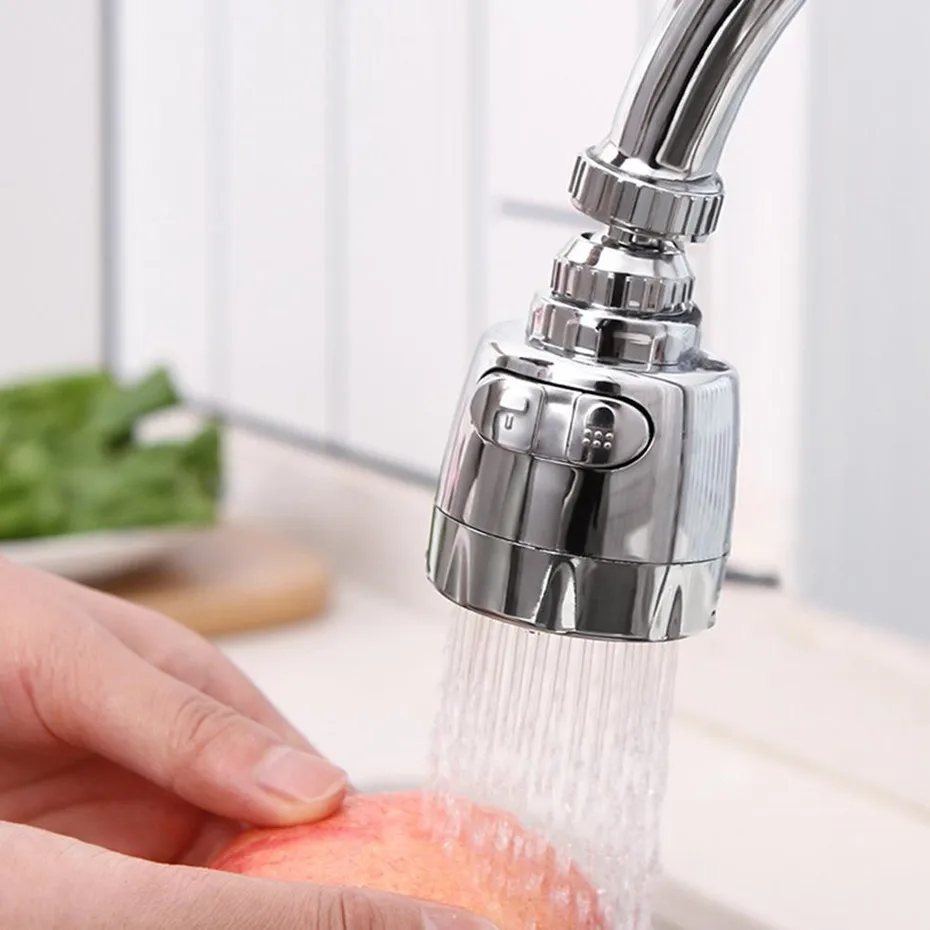 

360 Degree Faucet Swivel Kitchen Faucet Adjustable Dual Mode Sprayer Filter Diffuser Water Saving Nozzle Faucet Connector