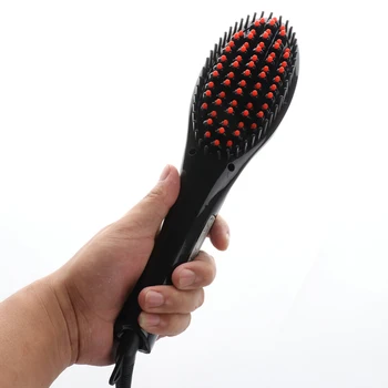 

Ceramic Hair Straightener Brush Fast Straightening Hair Electric Comb LCD Display head massaging brush smooth hair care tools