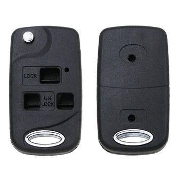 

3 Button Flip Conversion Key Housing Case Folding Remote Key Shell for Toyota Celica Avensis RAV4 Prado Camry TOY43 Uncut Blade