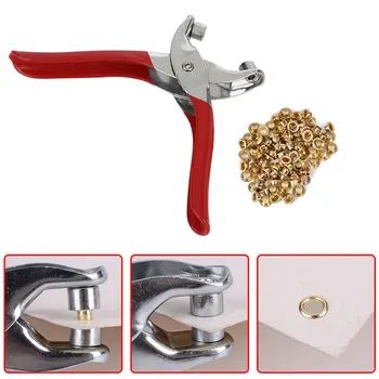

Eyelet Pliers Tool Button Red Sturdy Punching Pliers Belt Hole Puncher 50# Steel Round Punch Multi Function Nippers Hand Tools