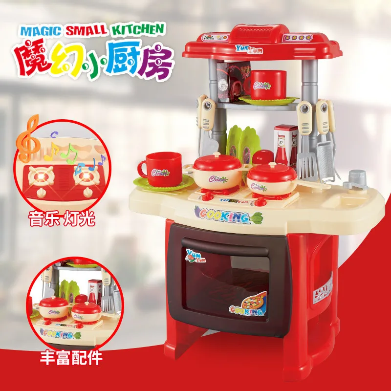 Детский игровой домик, Обучающий игровой Набор для кухни s, Игрушечная модель, сделай сам, умная кухонная посуда, столовый набор