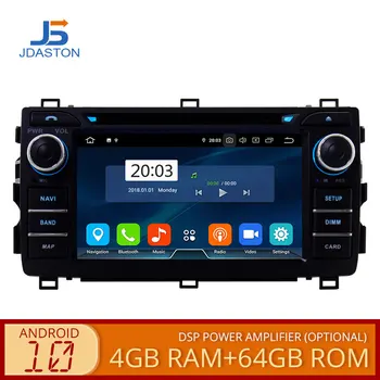 

JDASTON 2 DIN Android 10.0 Car DVD Player For Toyota Auris 2013 2014 2015 Octa Core 4G+64G Car Radio Multimedia GPS Stereo Audio
