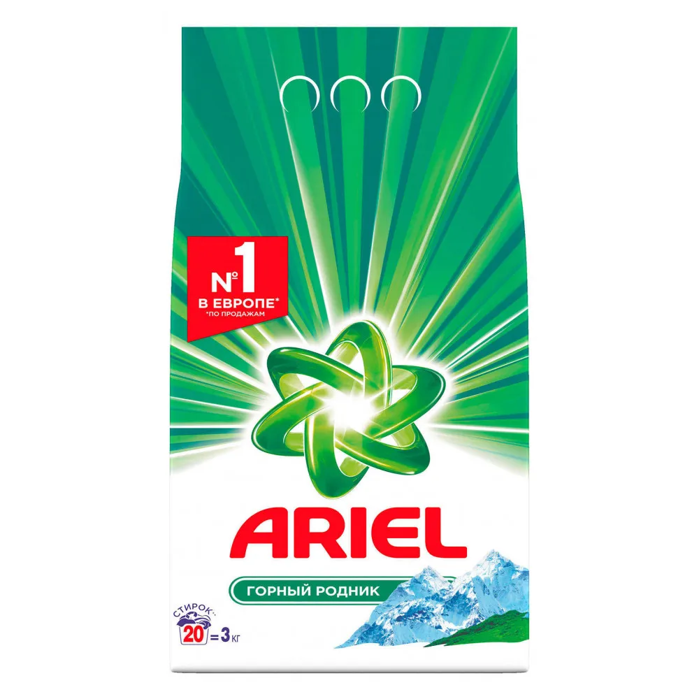 Стиральный порошок автомат «Горный родник» Ariel, 3 кг