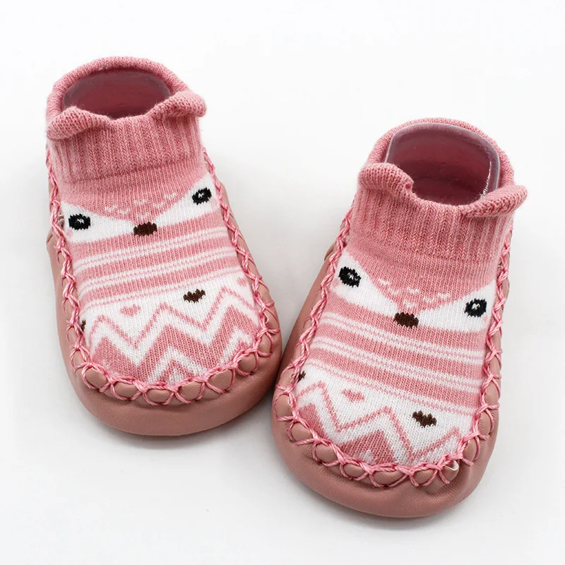 Spring  Autumn New Cartoon Baby Baby Shoes Socks 0-3 Years Old Cotton Socks Soft Bottom Anti-slip Babies Shoes for Baby Girl