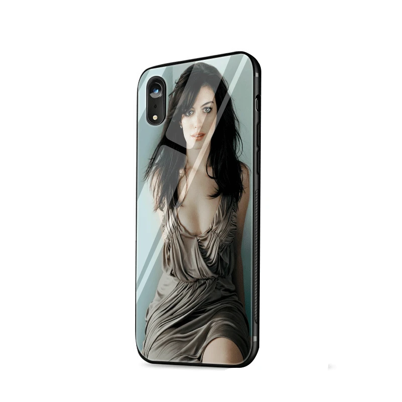 Стекло чехол для телефона из ТПУ с Стекло для Apple iPhone 5 5S SE 6 6S 7 8 Plus XR X XS Max Энн Хэтэуэй - Цвет: G2