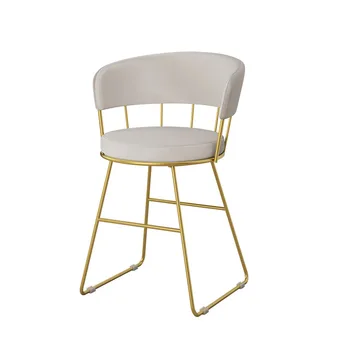 

Girls Pink Makeup Chair Modern Minimalist Dressing Table Stool Subnet Red Inseat Chair Nordic Bedroom Backrest Chair