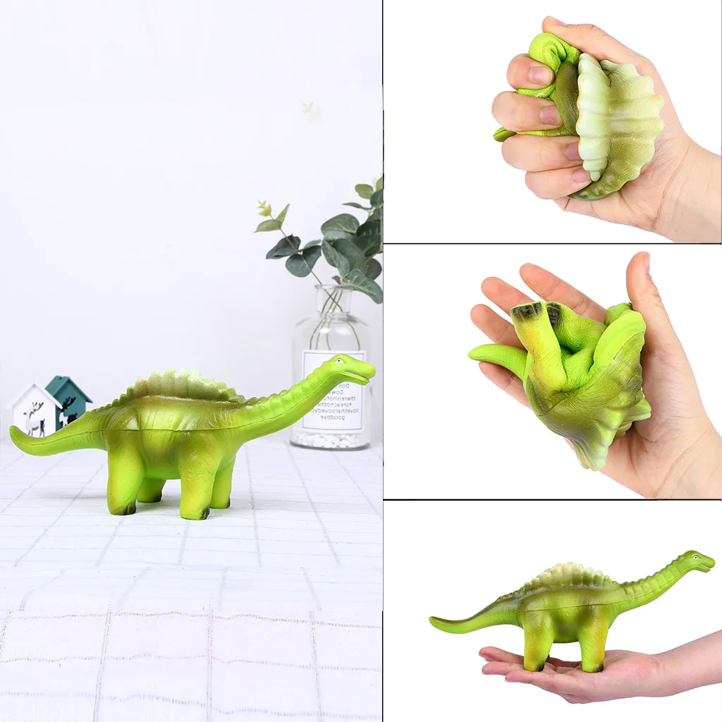 Мягкие и милые Gigantes Zoo World Squeeze игрушки Мягкий реалистичный динозавр фигурка медленно поднимающаяся коллекция снятие стресса ToyW726 - Цвет: A