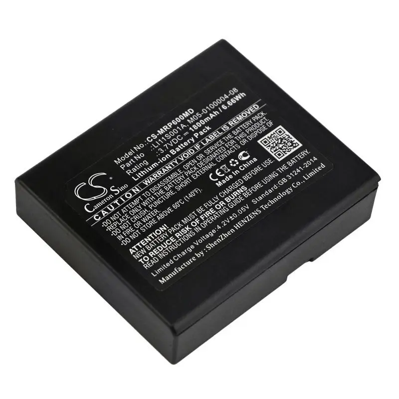 Аккумулятор CameronSino CS-MRP600MD для пульсоксиметра Mindray Oxymetre Pouls PM60 (022-000008-00 LI11S001A