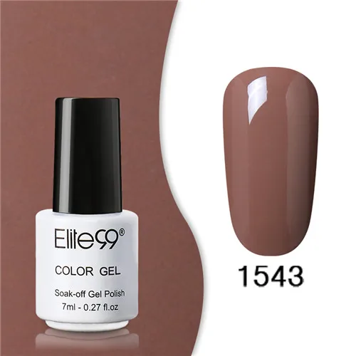 1543 Rosy Brown Elite99 личная гигиена лак 7 мл свежий красочный лак для ногтей нужна лампа праймер долговечный светодиодный гель для наращивания ногтей - Цвет: 1543 Rosy Brown