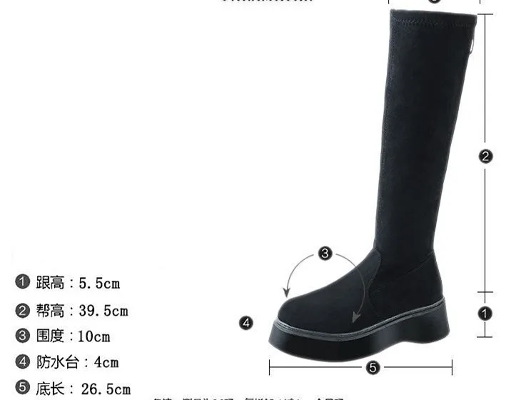 Winter Boots Lady Round Toe Sexy Thigh High Heels High Sexy Shoes Booties Ladies Boots-women Luxury Designer Lace Up