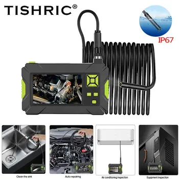 

TISHRIC P30 Endoscope Hd Camera 1080p 4.3 Inch 8mm 8 LED Lights Inspection Camera Borescope Articulating Endoscope For Cars Pipe
