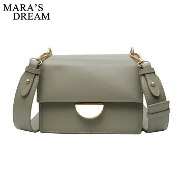

Mara's Dream 2020 Women's Single Shoulder Crossbody Broadband Fashionable Ladies Soft Leather Simple Small Square Bag