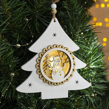 

Light pendant "Herringbone and Snowman", 15x14x2 cm, 3 LED, baht (set) T / WHITE 4357370