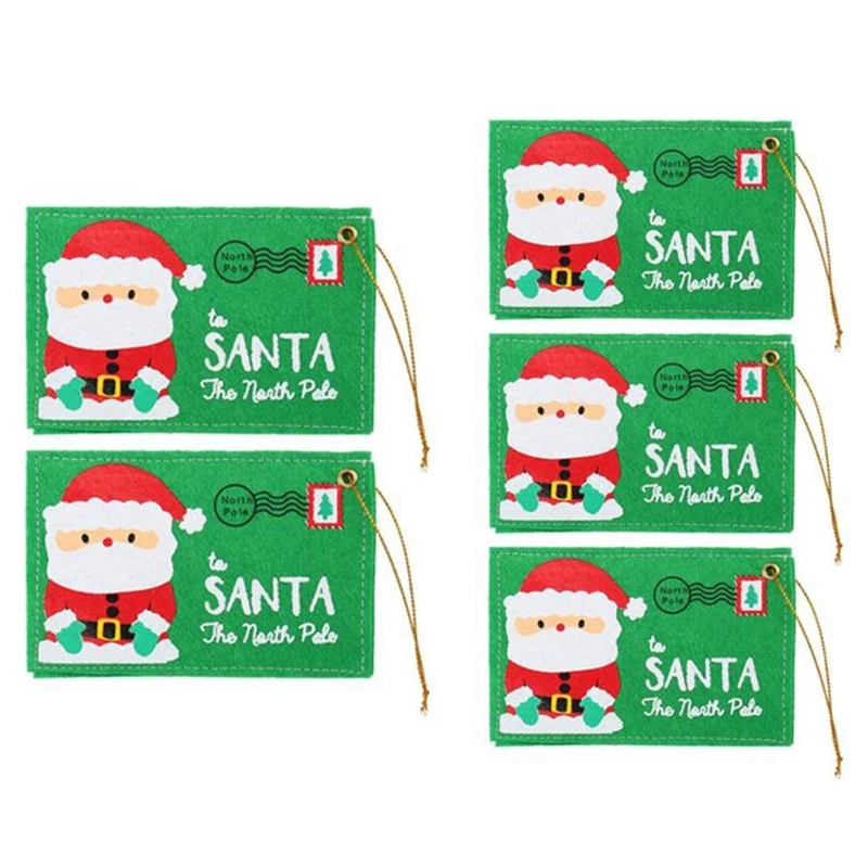  10Pcs Christmas Envelope Candy Bag Invitation Envelope Santa Claus Tree Ornament Gift Bag Christmas - 4000309232395