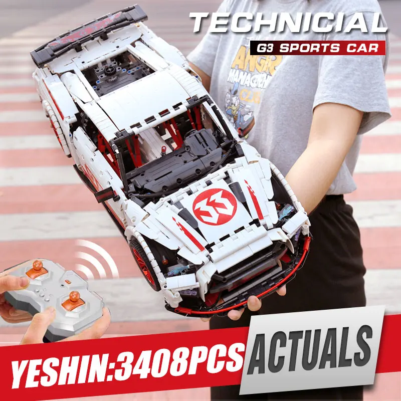 Yeshin Technic Машинки Игрушки MOC 25326 Nissan GTR-R35 скоростной автомобиль набор моторных автомобилей модель детские рождественские игрушки строительные блоки