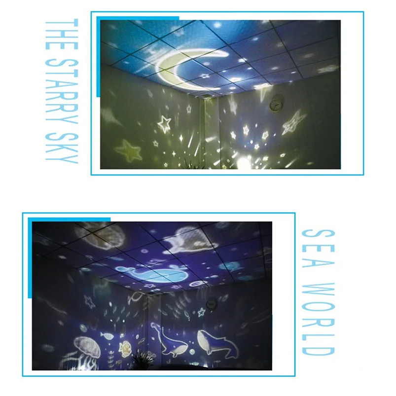 Star Projector Night Light for Kids 360 Degree Rotating Star Sky Light Projector Lamp LED light source Lamparas 40NOV21