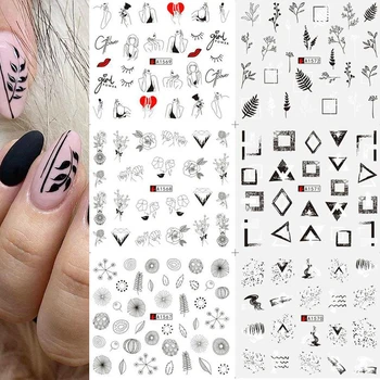 

1 Big Sheet Flower Animal Pattern Series Nail Water Decals Butterfly Water Transfer Slider Sticker Nail Art Wraps Decoration