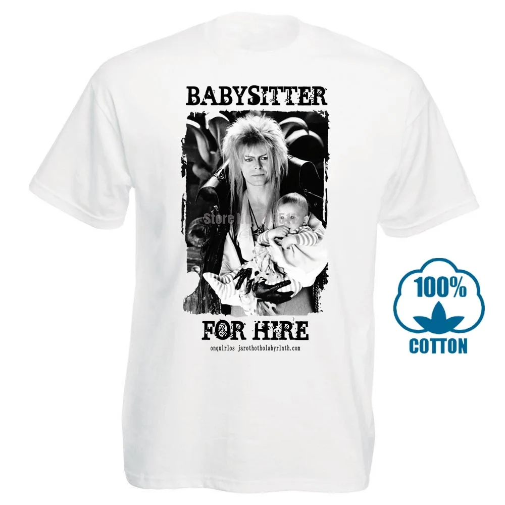 Ladies Retro David Bowie Labyrinth Movie Jareth Babysitter T Shirt Goblin King Cool Casual Pride Men Unisex New 010126 | Мужская одежда