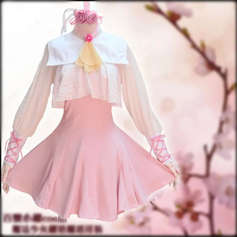 Zhomecos аниме карточка Captor Sakura Kinomoto Косплей Костюм розовый цвет |