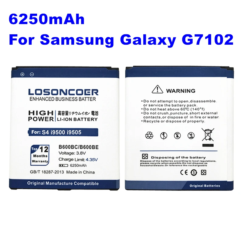 EB-B220AC EB-B220AE 6250 ма-ч для samsung Galaxy Grand2 G7108 G7102 G7109 I9295 i9507V G7106 Grand 2 G7105 телефон Батарея
