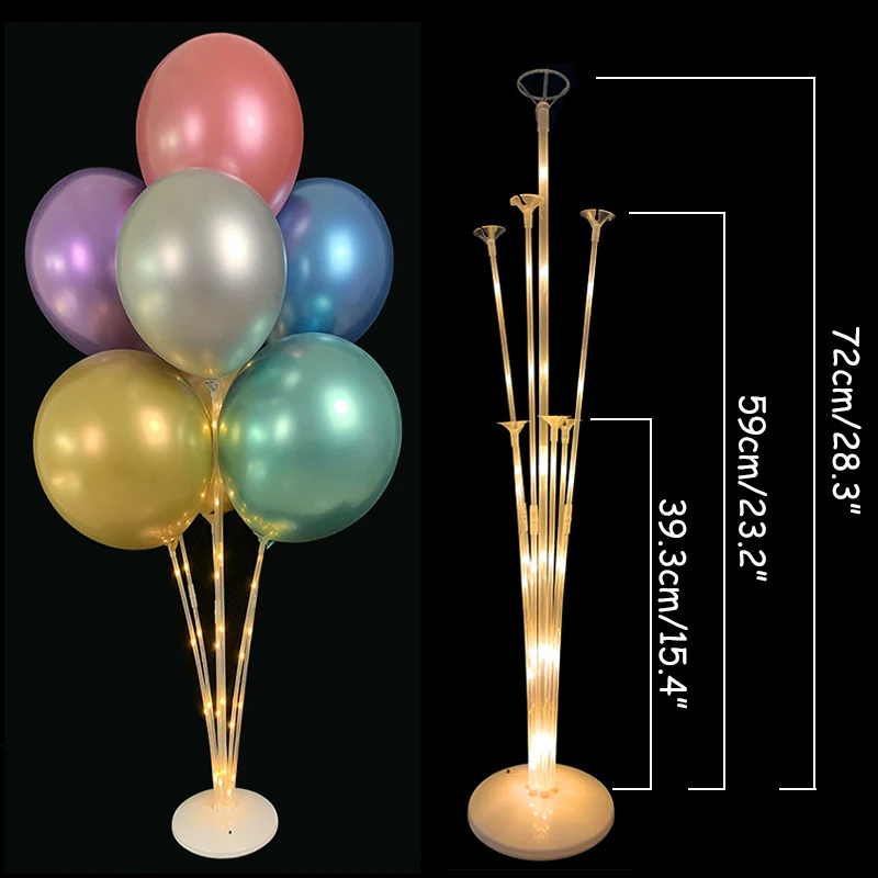 1 Set LED Light Balloon Column Support Display Stand Table Floating Birthday Wedding Party Decor Balloons Holder Stick Accessory 1 Set LED Light Balloon Column Support Display Stand Table Floating Birthday Wedding Party Decor Balloons Holder Stick Accessory