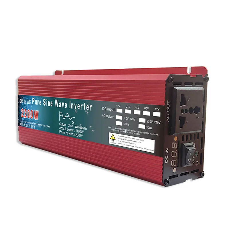 Pure Sine Wave Inverter DC 12v/24v To AC 110V/220V 1000W 1600W