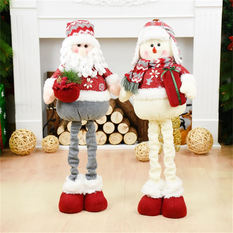 

Red christmas tree decorations Natal Santa Claus Snowman Elk Christmas Dolls christmas ornaments natal New Year Decoration