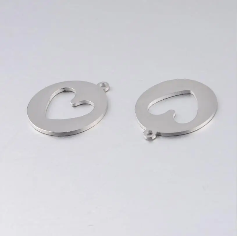 10 шт./лот зеркальная полированная нержавеющая сталь Полые Подвески в форме