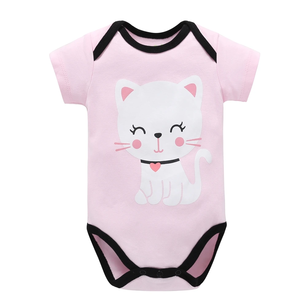 New Baby Rompers Short Sleeve Rabbit Printed Cotton Floral Overalls Newborn Clothes Roupas De Bebe Boys Girls Jumpsuit&clothing - Цвет: PYF0082