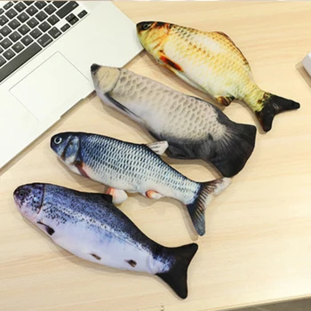 

Electric Pet Cat Toy Electronic USB Charging Simulation Fish Toys For Dog Dog Cat Chewing Playing Biting Supplies Durable