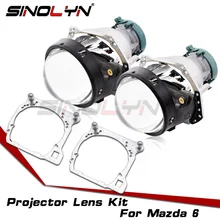Için Hella 3R G5 far lensler Mazda 6 için bi-xenon HID projektör Lens çerçeve adaptörü araba ışıkları yerine aksesuarları güçlendirme