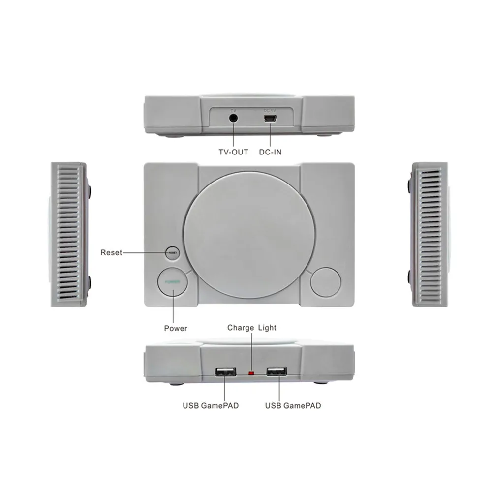 Handled TV Video Game Console For PS1 Video Game built in 620 Classic Action Games Double Gamepads Classic Retro game console