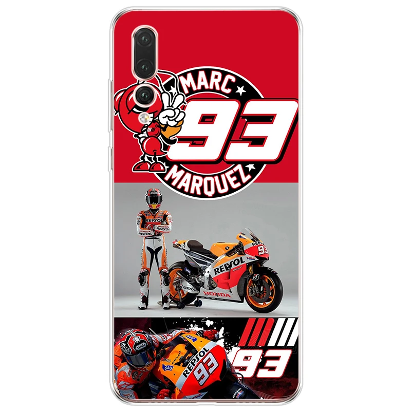 Марка Marc marquez Moto Gp 93 крышка чехол для телефона из мягкого силикона ТПУ с рисунком для телефона чехол для Huawei P9 P10 P20 P30 lite P20 P30 PRO P9 P10 P20 плюс