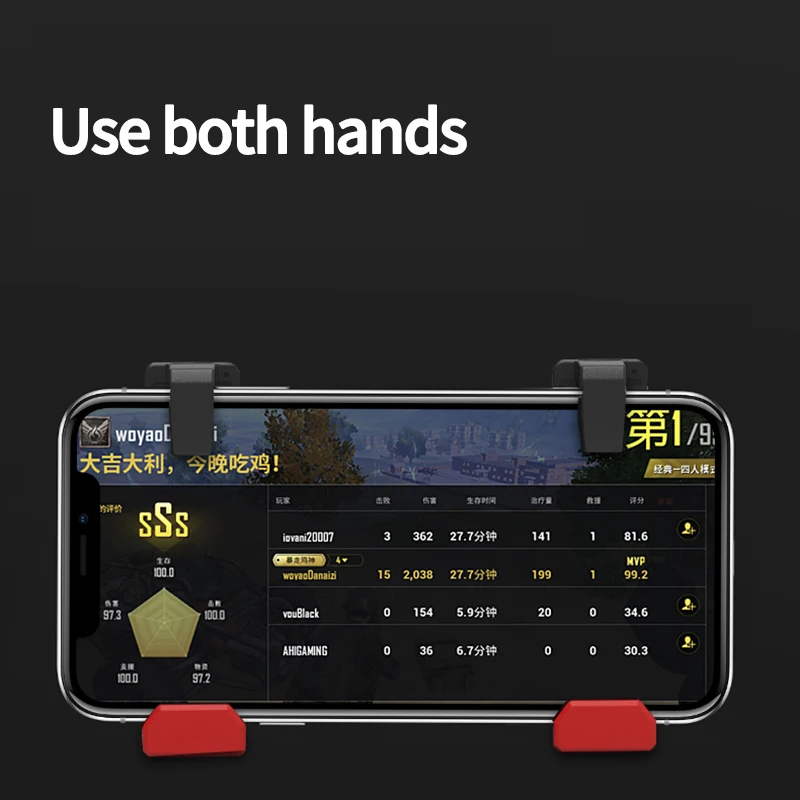  Capacitive Phone Gamepad Mobile Trigger Game Controller for PUBG Android IOS One Hand Gaming Joysti