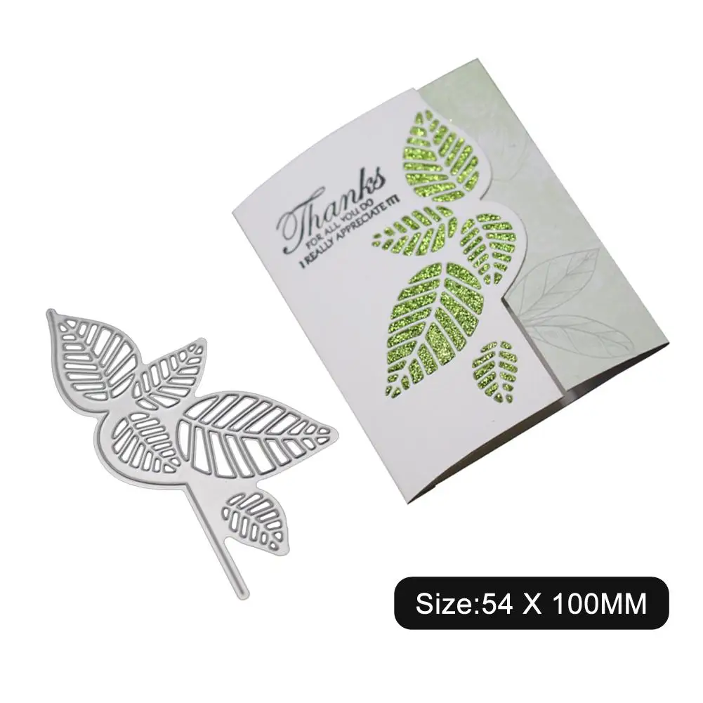  Leaves Decor/Invitation Card Lace Cutting Dies DIY Cutting Etching Carbon Steel Mold Scrapbooking C - 4000392876136