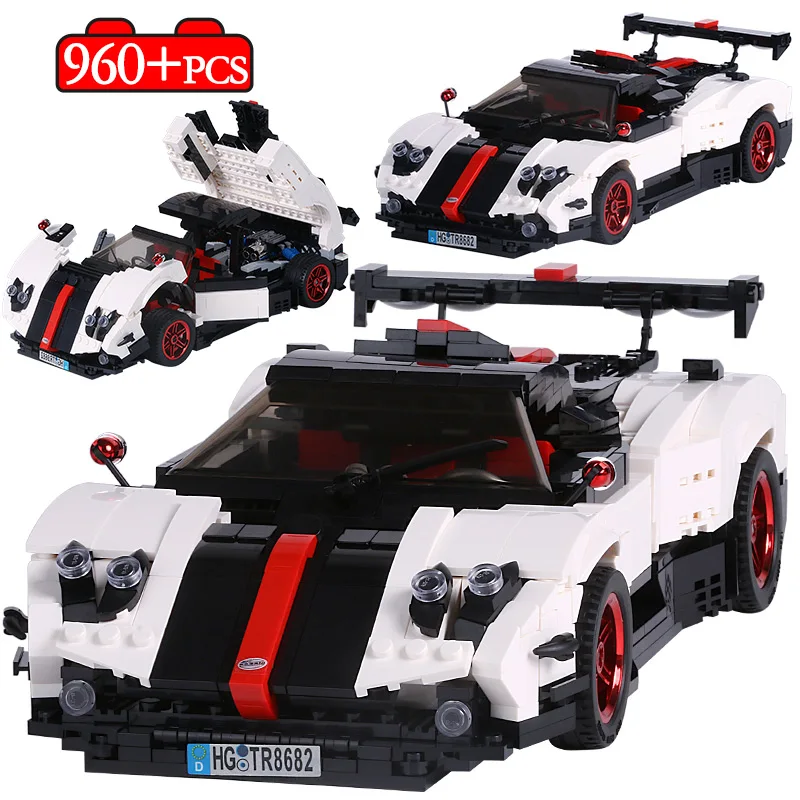 

City Racing Car MOC Model Building Blocks Legoingly Technic Creative Sports Car Bricks Sets Enlightenment Toys for Children Boys
