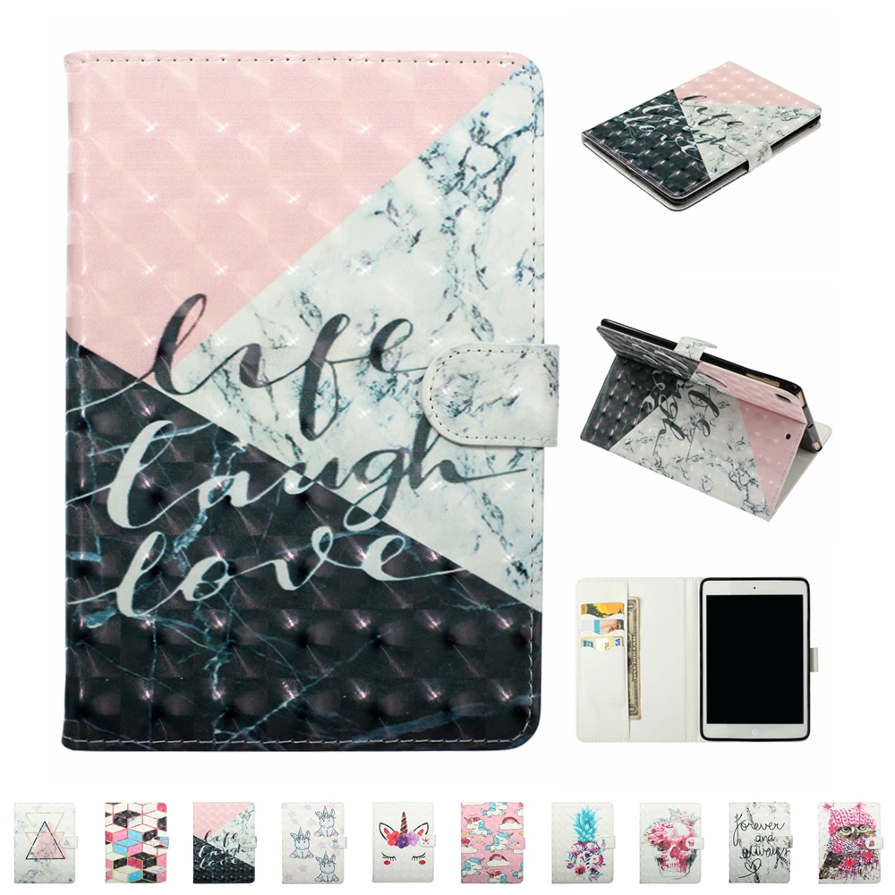 Fire 7 2015 Case Kids Baby Safe Unicorn Skull Leather Stand Smart Cover For Amazon kindle fire 2017 7&quot para e-Book Cases | Компьютеры