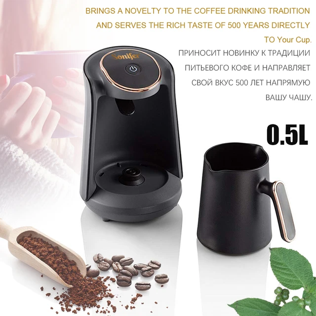 800W Automatic Turkish Coffee Maker Machine Cordless Electric Coffee Pot Food Grade Moka Coffee Kettle for Gift 220V Sonifer 3