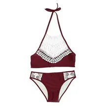 Nuevo estilo Europeo Americano traje de baño para mujeres conjunto Sexy ahuecado verano playa juego de bikini estilo push up traje de baño(China)