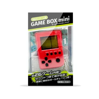 

Super Mini Tetris Console Key Chain Portable Mini Brick Game Box Mini video game console with 26games