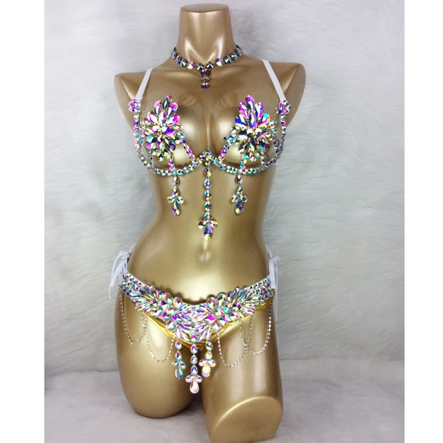 Samba Carnival Wire Bra & Panty & belt Set Hand Made 4 Piece Belly dancing  WIRE BRA FREE SHIPPING - AliExpress