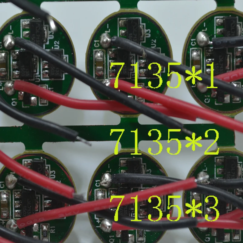 

7135 * 123 Single Gear R2Q5R5LED Yellow Light White Light Purple Constant Current LED Jade 17MM Flashlight Driver Board