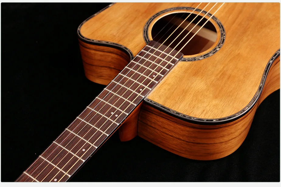 Гитара все Dao электрическая стальная струна 41 дюймов D-Body Guitarra 6 струн поп-фолк Cutaway гитары Установить звукосниматель деревянный цвет