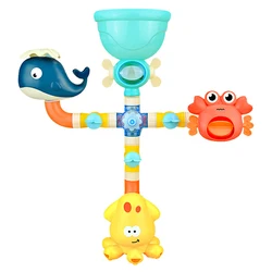 Jouets de bain pour bébé, jeu de douche à pulvérisation d'eau, jouet de bain pour enfant, requin, crabe, poulpe 