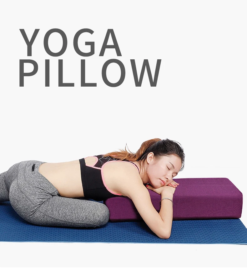 Suede Yoga Bolsters Square Yoga Pillow TPE Foam Lining Fitness High Elastic Yoga Cushion Yoga Block Yoga Accessories Yoga Column