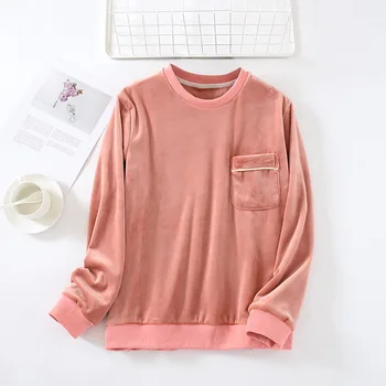 

Sleepwear Warm Pajamas Shirt Thick Pyjama For Men And Women Winter Long Sleeve Homewear New Fashion Loose Nightwear Clothes