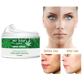 

60g Hemp Seed Oil Cream Moisturizing Face Skin Care Smooth Fine Lines Firming SkinTreatment Anti-acne Anti-aging Face Cream*